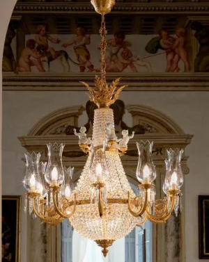 10 Light 24 Carat Gold Chandelier