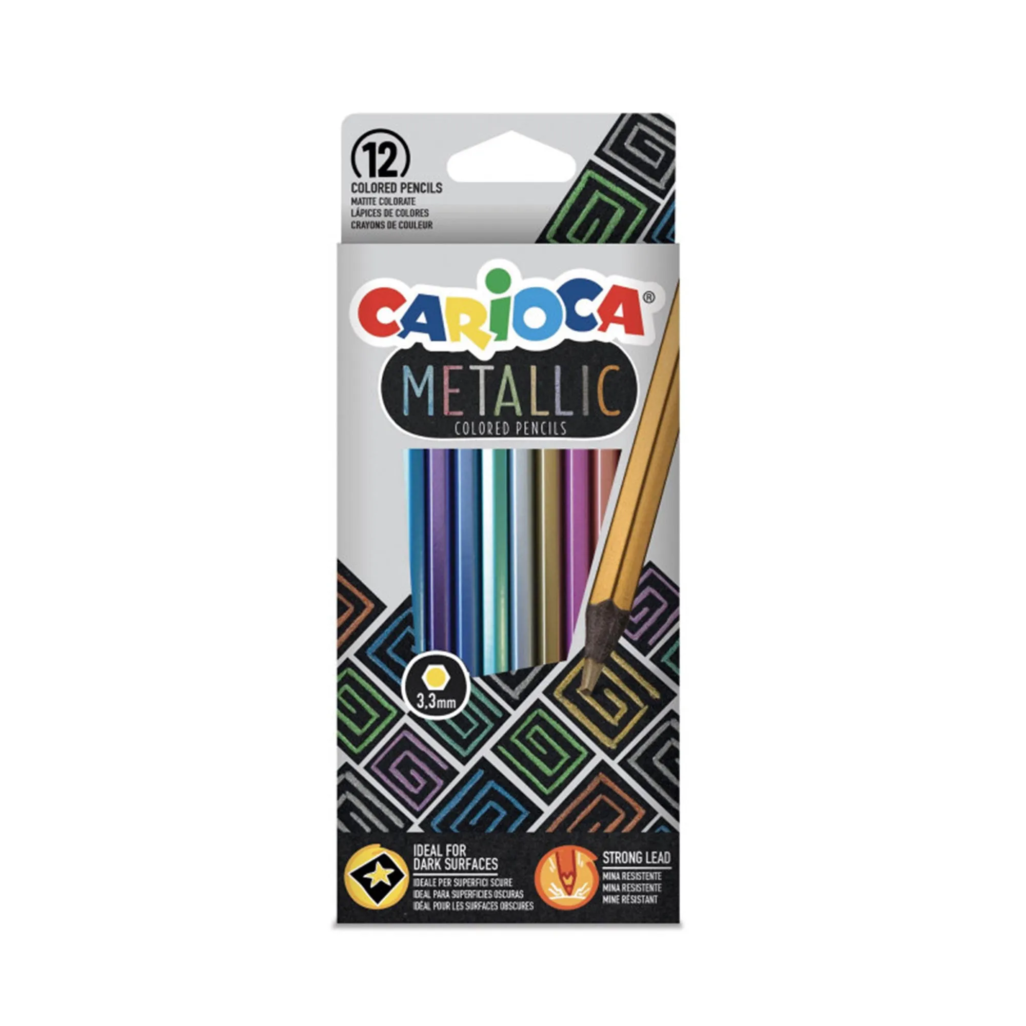 12-Pack Coloured Pencils - Metallic