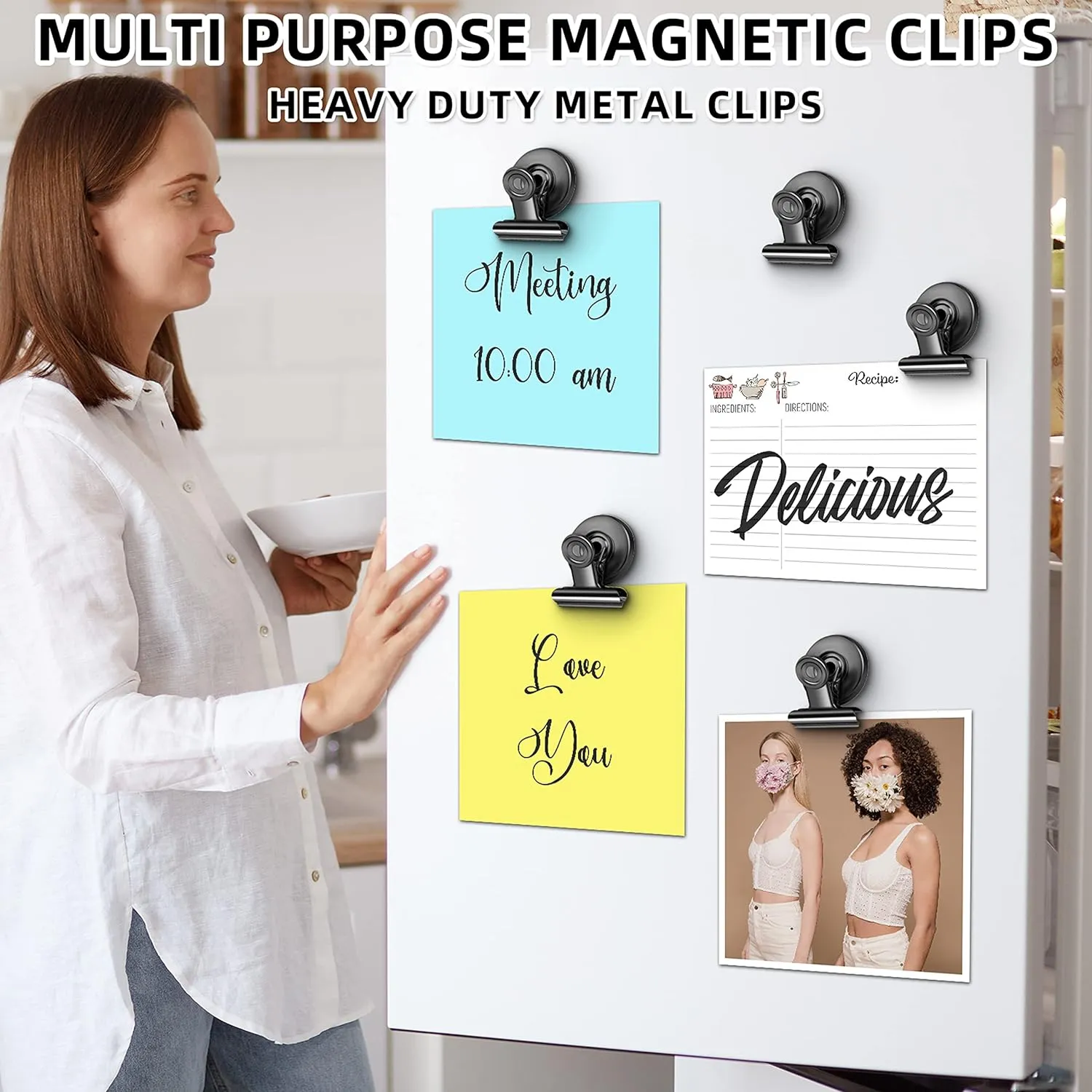 12Pack Fridge Magnets Magnetic Clips