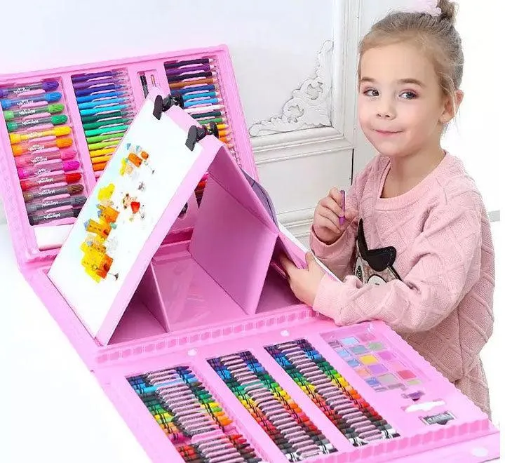 176 Piece Non-Toxic Kids Painting Drawing Art Set