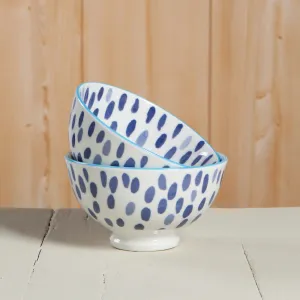 4" Blue Spots Bowl