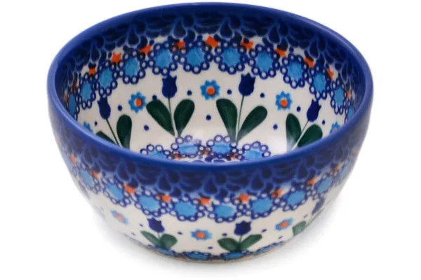 5" Cereal Bowl - Blue Tulip Garden