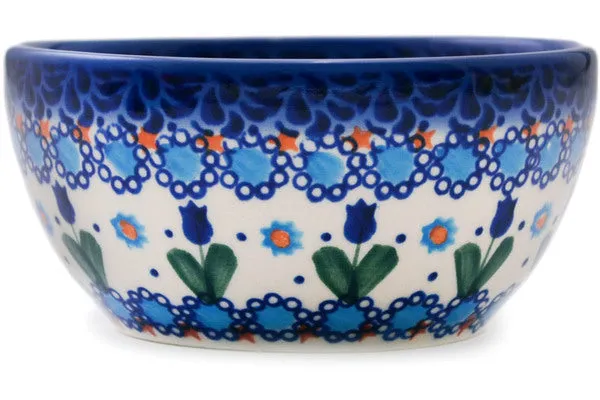 5" Cereal Bowl - Blue Tulip Garden