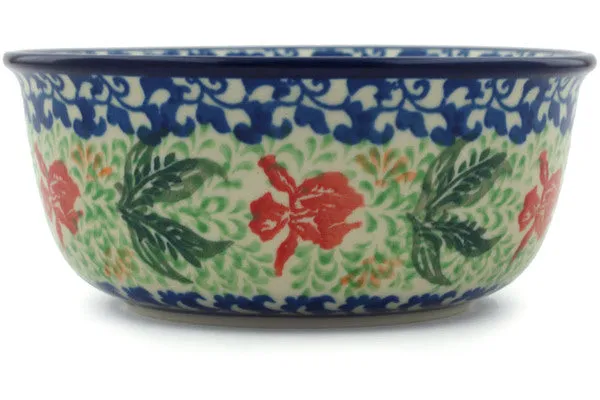 5" Dessert Bowl - Red Hibiscus