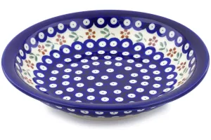 9" Pasta Bowl - Red Daisy Peacock