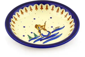 9" Pasta Bowl - Snowman Bells