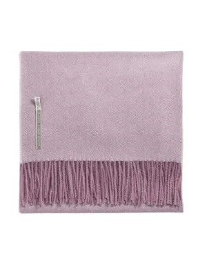 Alicia Adams Alpaca Throw in Pale Orchid Herringbone