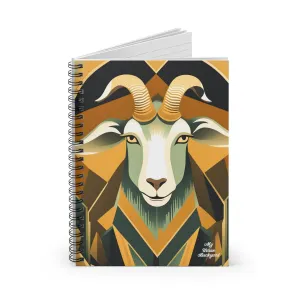 Art Deco Goat, Spiral Notebook Journal - Write in Style