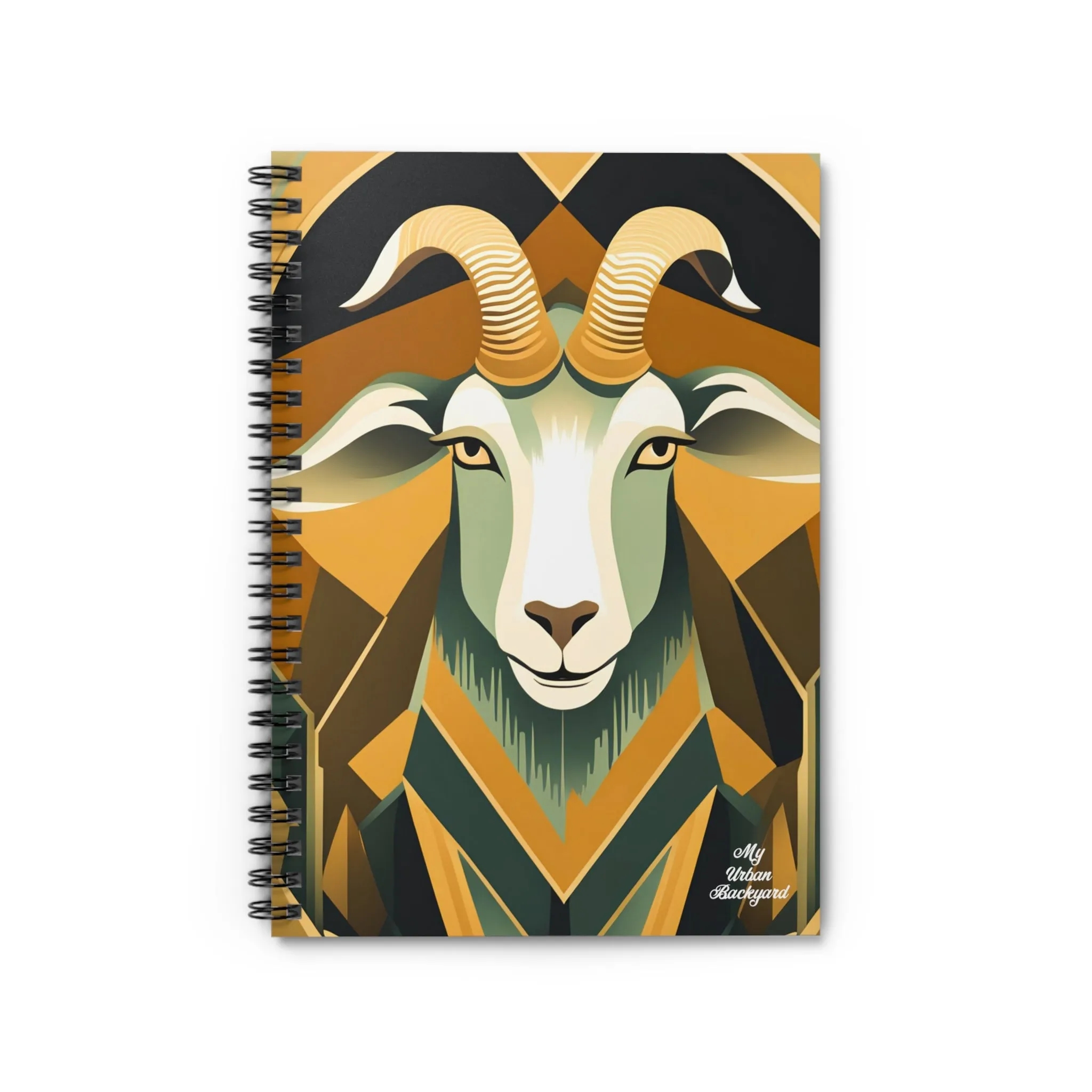 Art Deco Goat, Spiral Notebook Journal - Write in Style