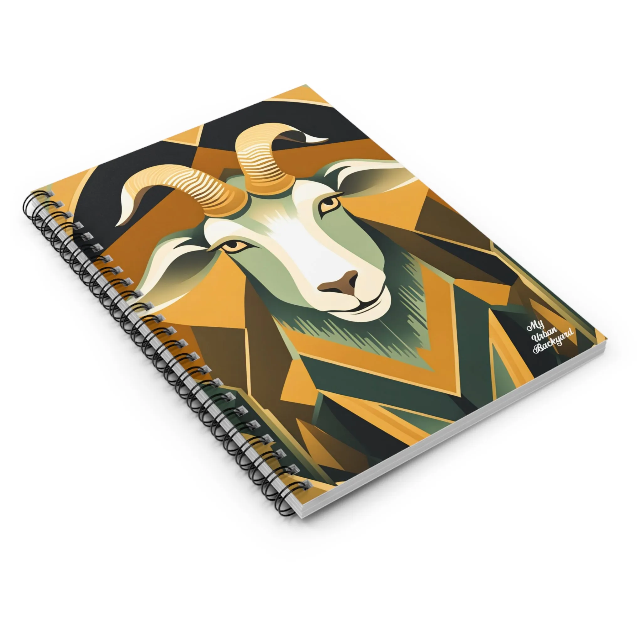 Art Deco Goat, Spiral Notebook Journal - Write in Style