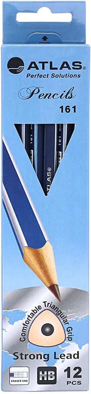 Atlas HB Pencil Blue and Silver Box of 12