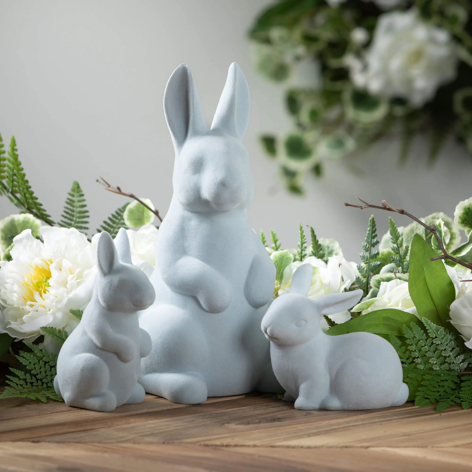 Baby Blue Bunny Figurine Set