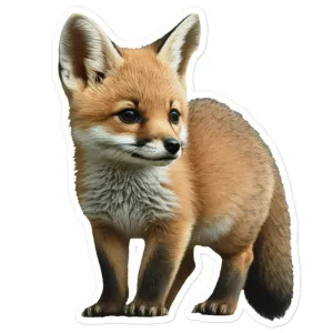 Baby Fox II Bubble-Free Stickers