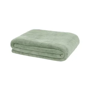 Bambury Microplush Sage Throw Rug