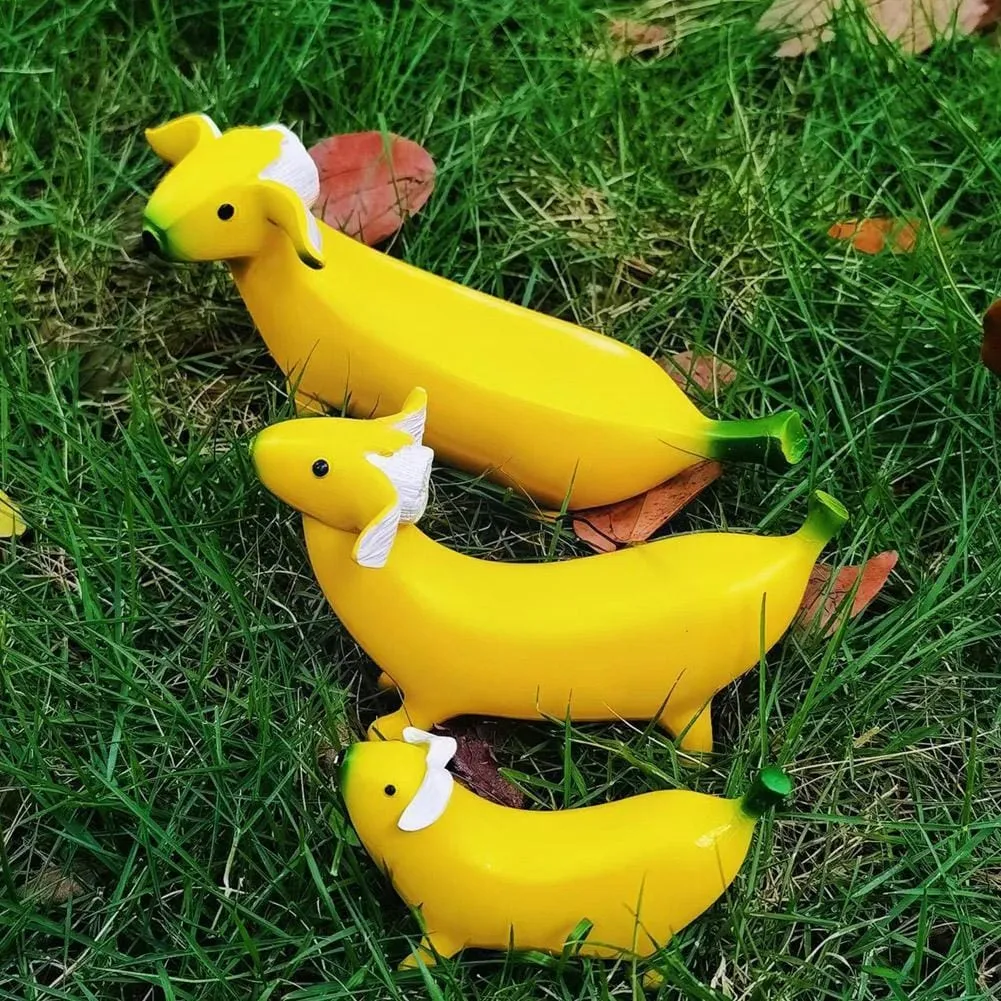 Banana Dachshund Figurines