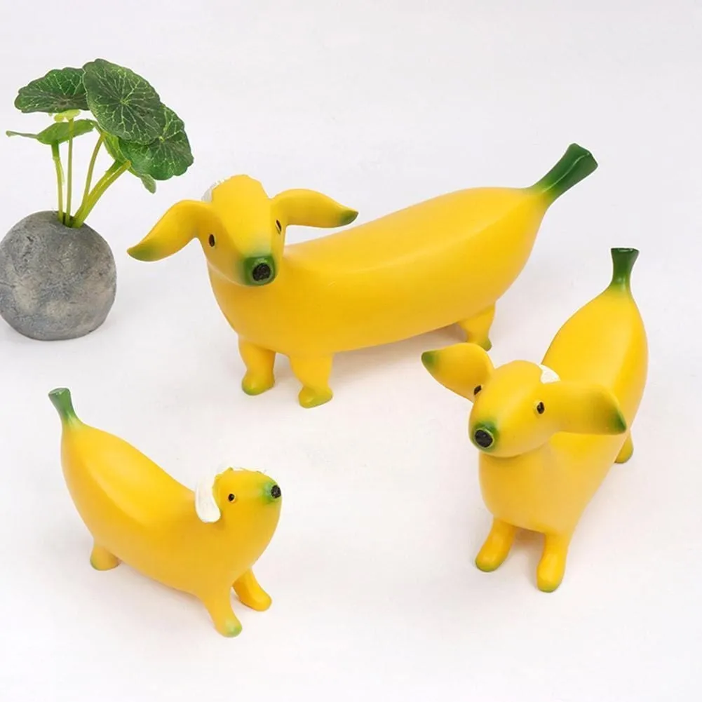 Banana Dachshund Figurines