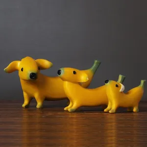 Banana Dachshund Figurines