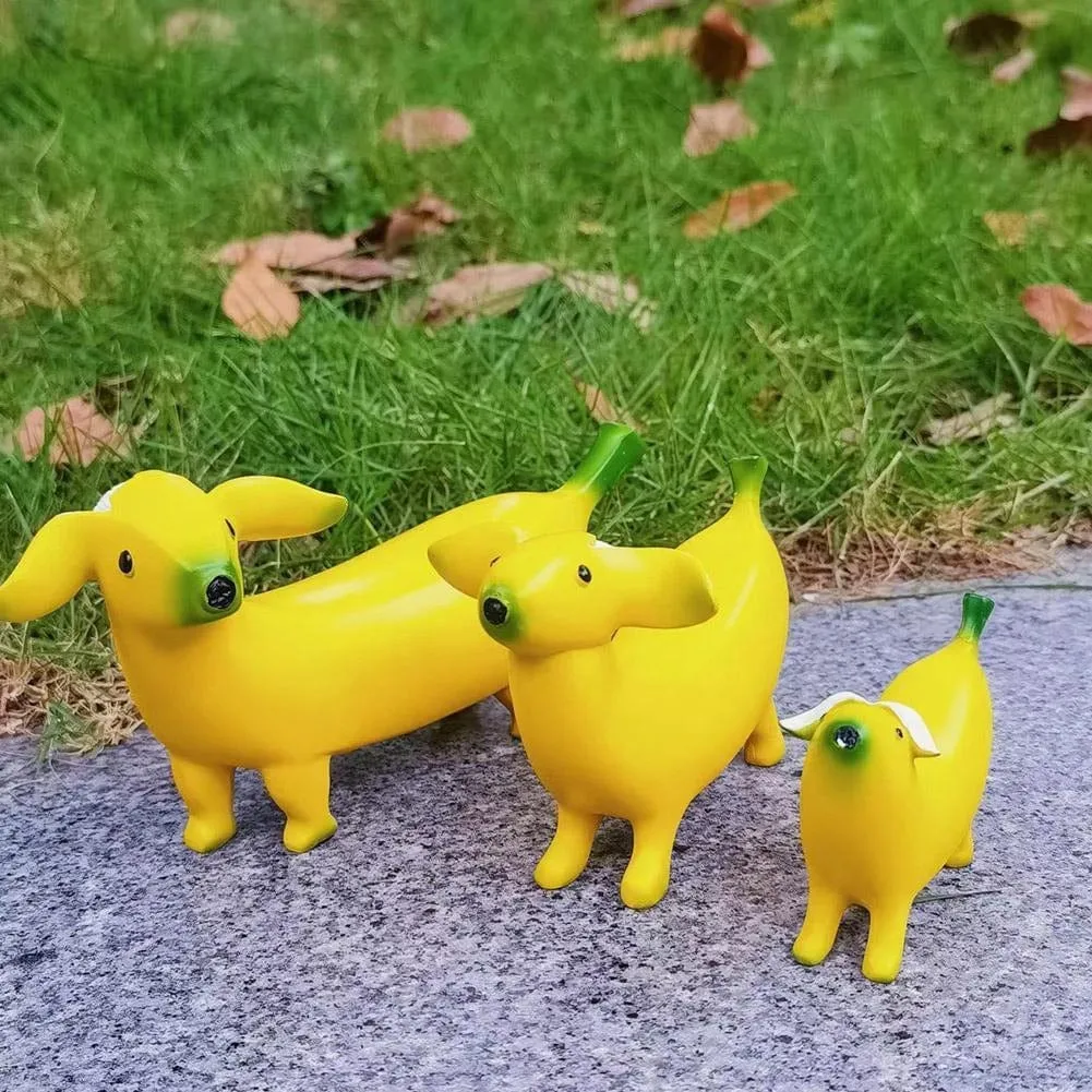 Banana Dachshund Figurines