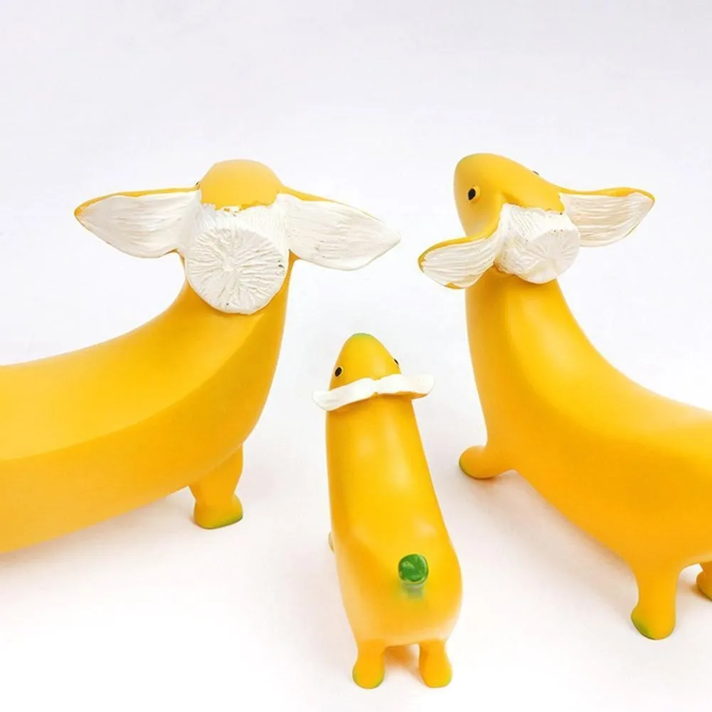 Banana Dachshund Figurines