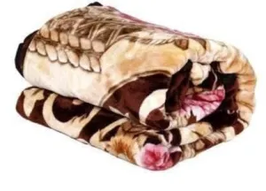 Bezzilish Home Mink Woolen Printed Blanket for Heavy Winters (Multicolor, Double Bed, 220 cm x 240 cm), lightweight