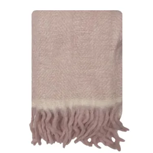 Bliss Wool Mohair Blend Throw: Rose Smoke - 130x170