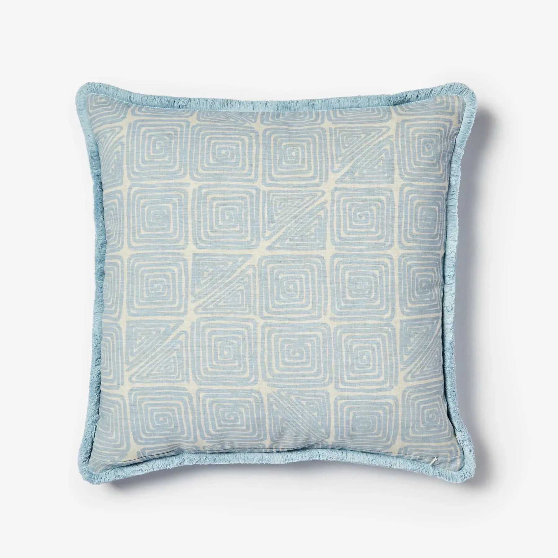 Bonnie & Neil Maze Soft Blue Cushion 60cm