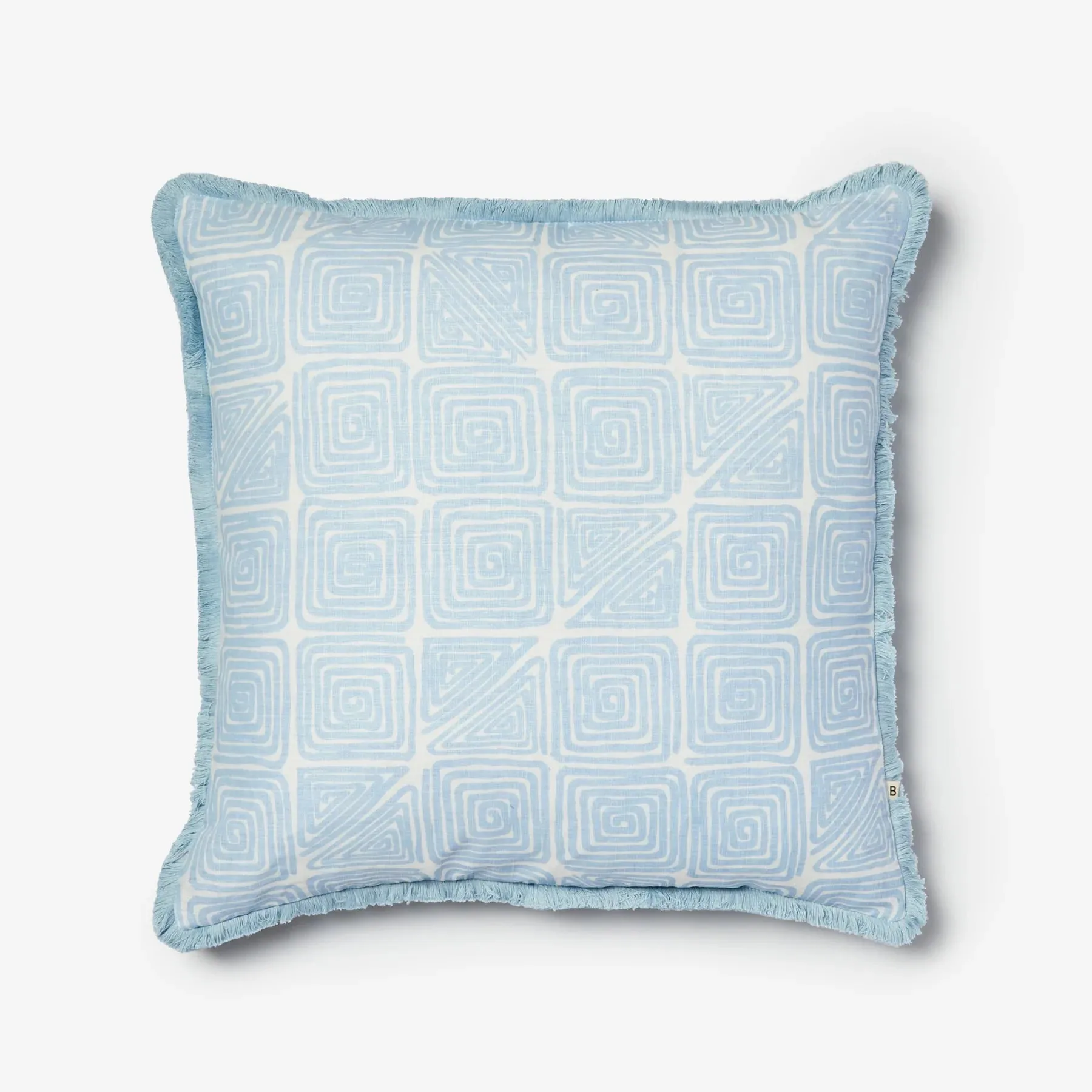 Bonnie & Neil Maze Soft Blue Cushion 60cm