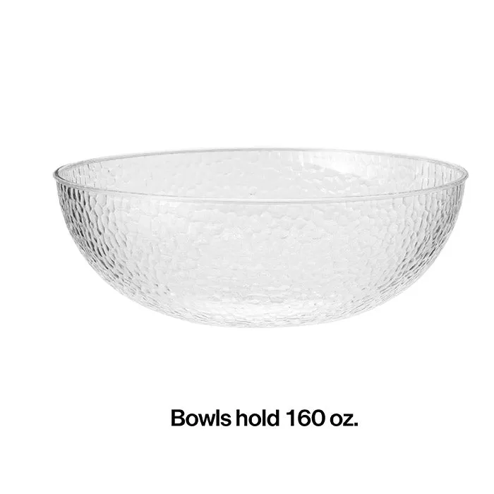 Bulk Clear Pebble 160 oz Plastic Bowls (12 per Case)