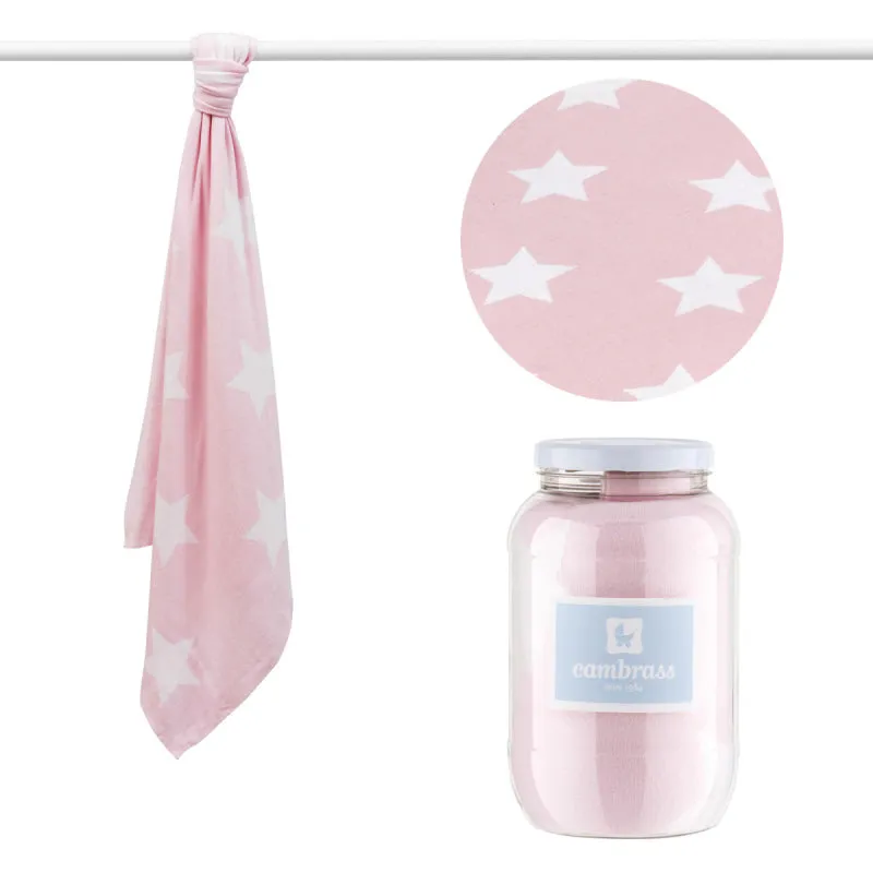 Cambrass Baby Cotton Blanket Star Pink