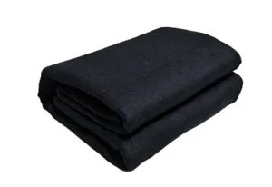 CHANDRAVATI MAMRAJ Plain Acrylic Wool Blankets, Full-Length, Solid-Design Single Bed [Black] ( 225 cm x 150 cm)