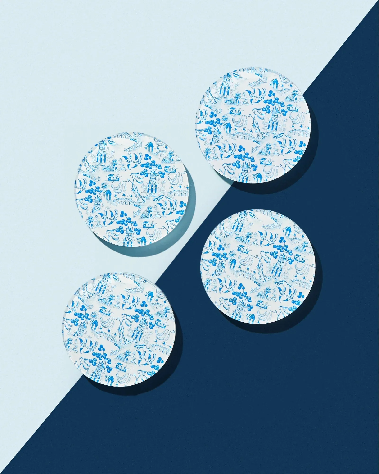 Chinoiserie Print Coaster - Set of 4