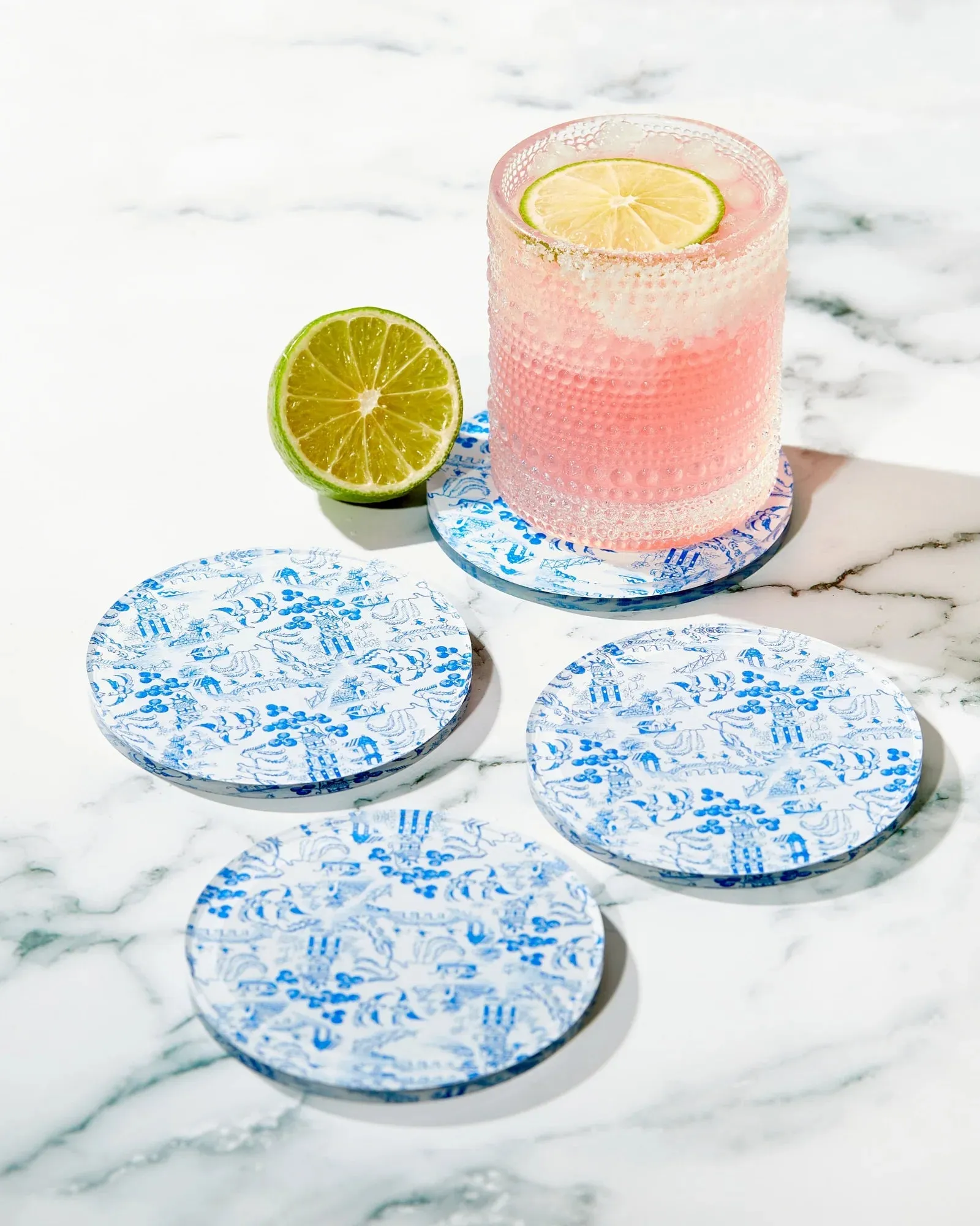 Chinoiserie Print Coaster - Set of 4