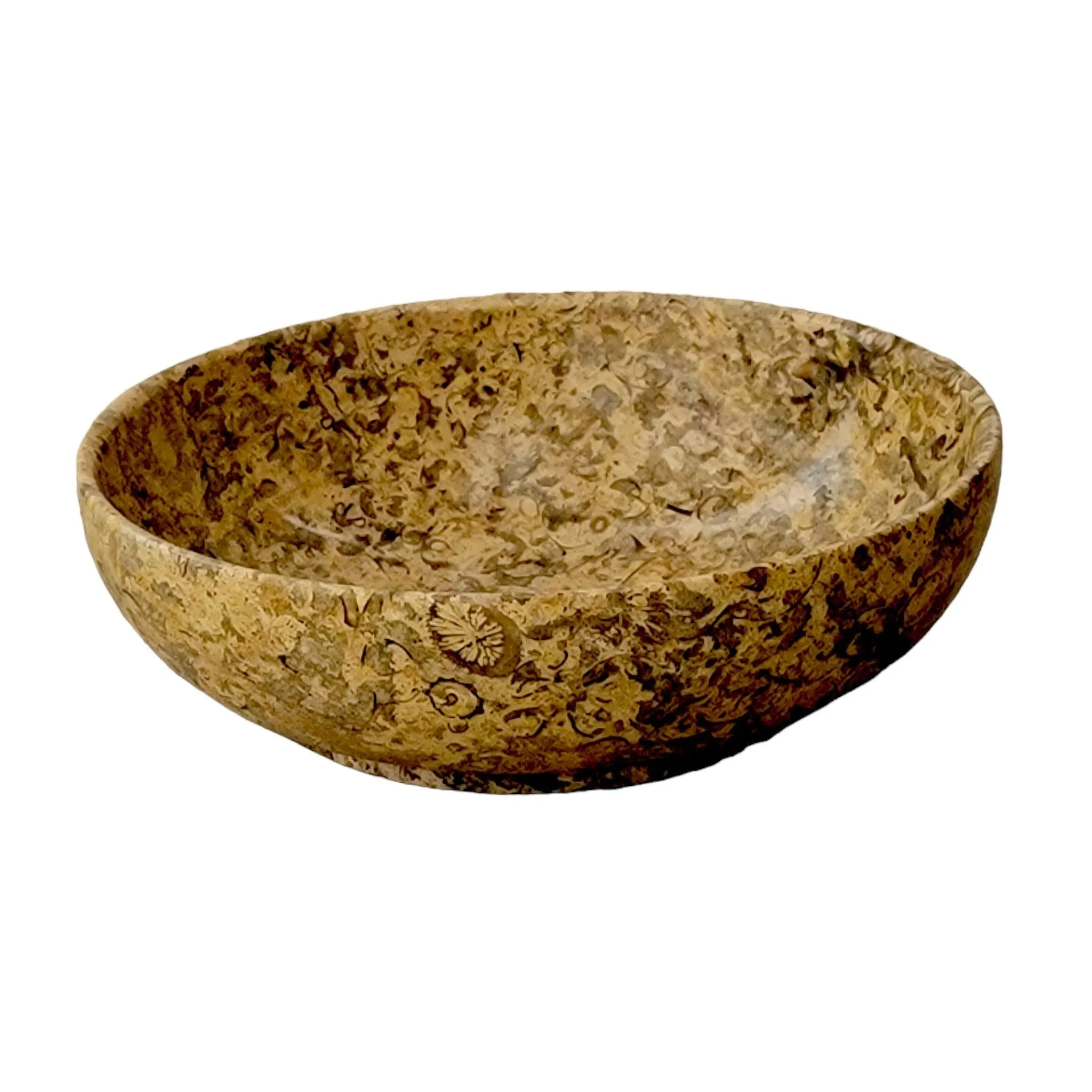 Classic 8-inches Fossil Stone Decorative Bowl