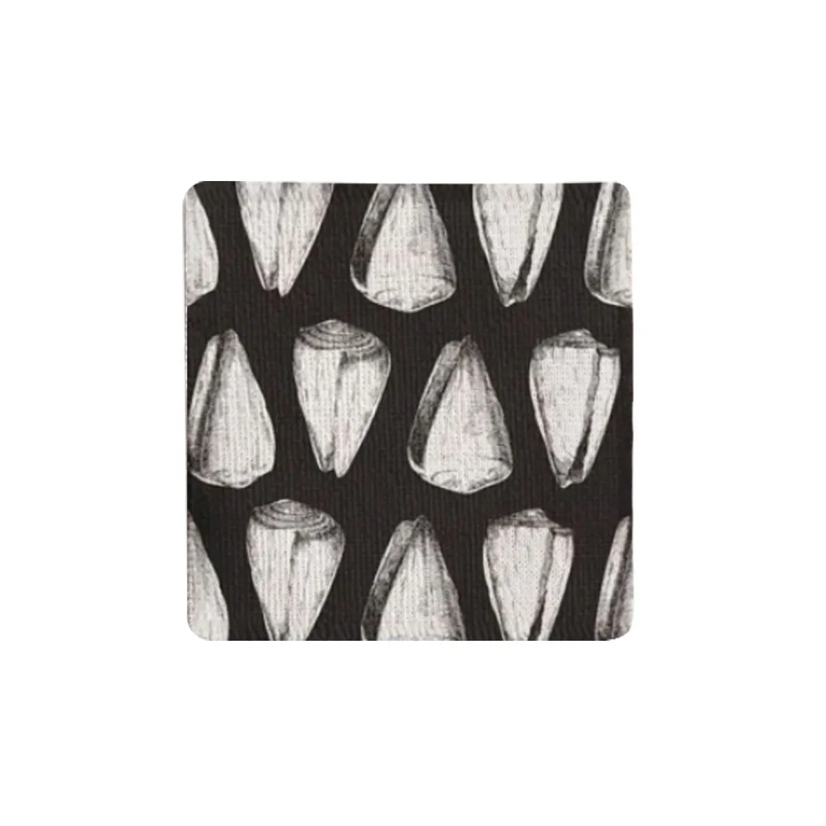 Cone Shell BW Fabric Coaster