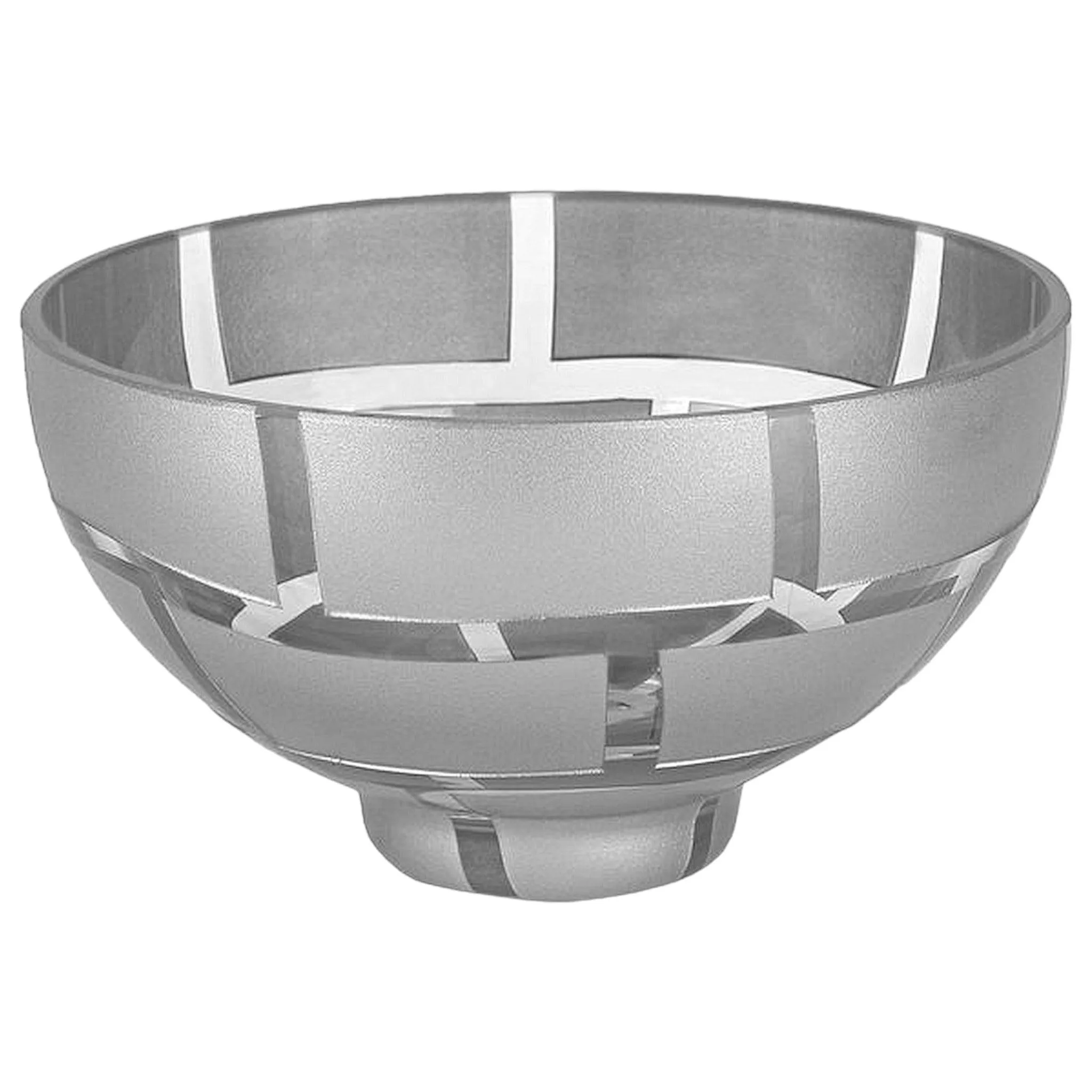 Decorative Crystal Bowl with Genuine Silver Leaf Pattern