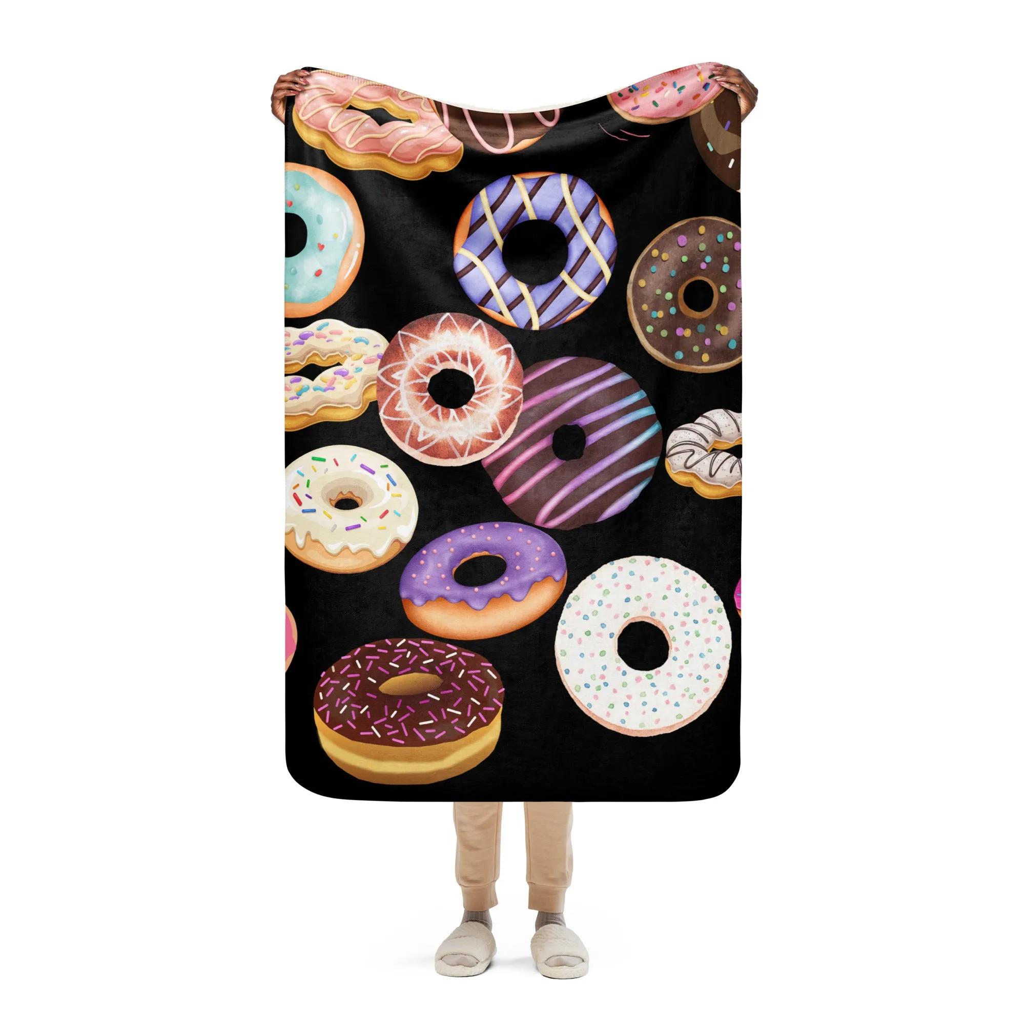 Donut Sherpa blanket lioness-love