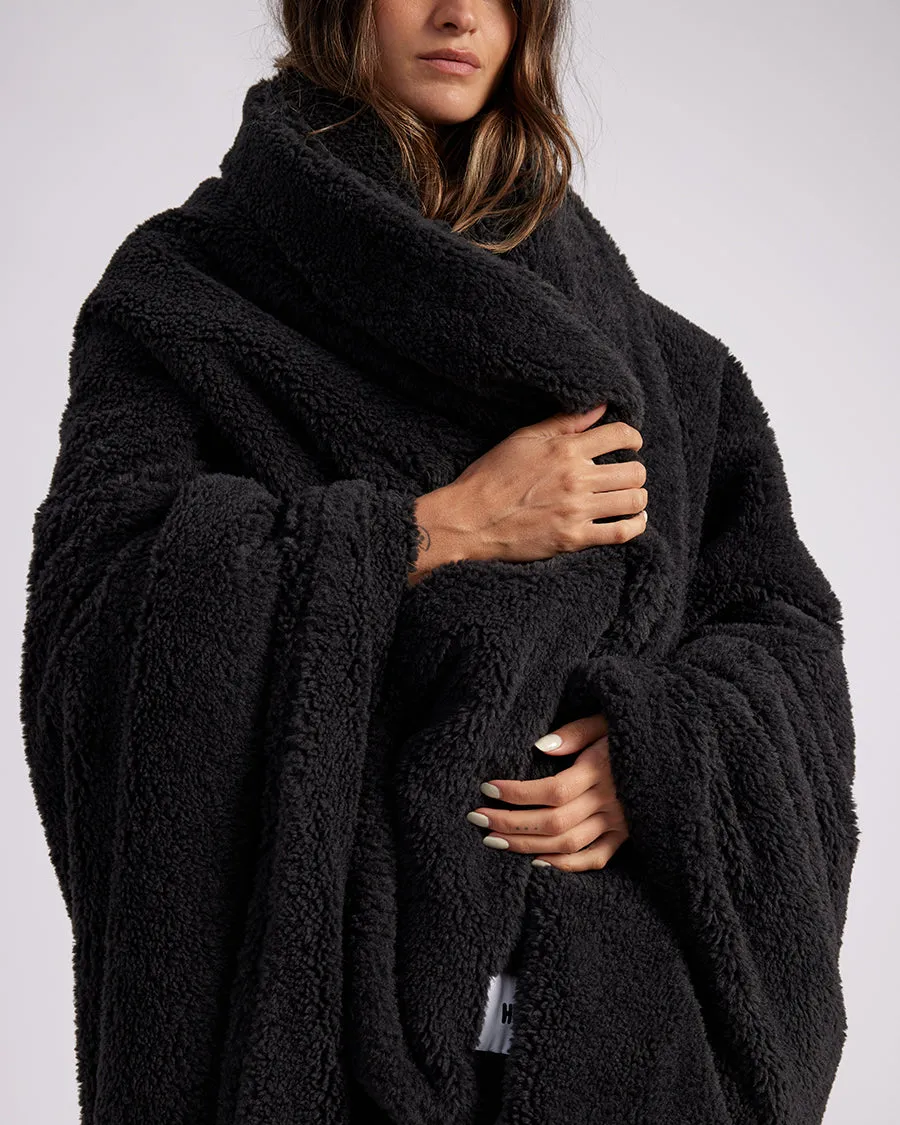 Faux Fur Throw Blanket - Charcoal