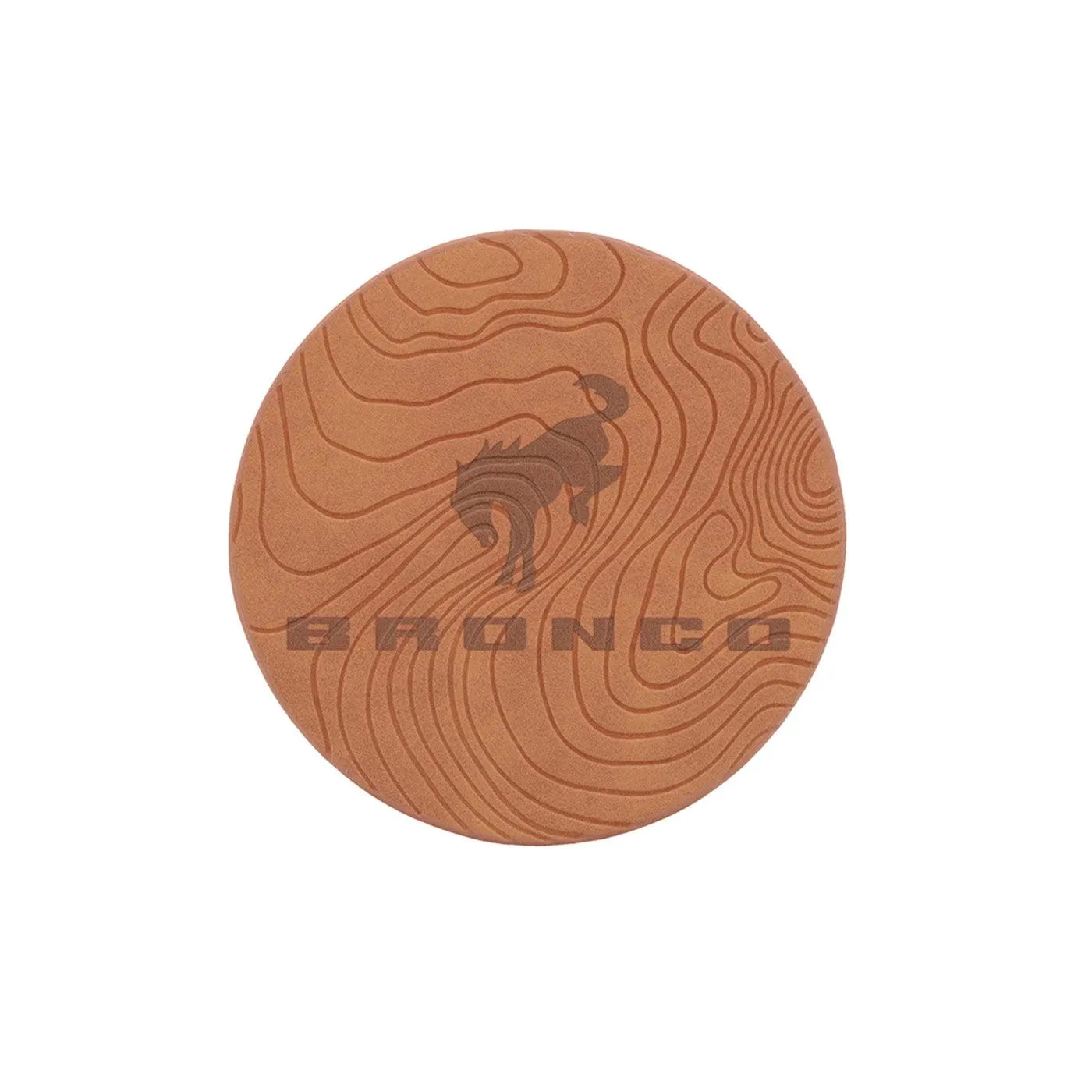 Ford Bronco Topographical Leather Coasters