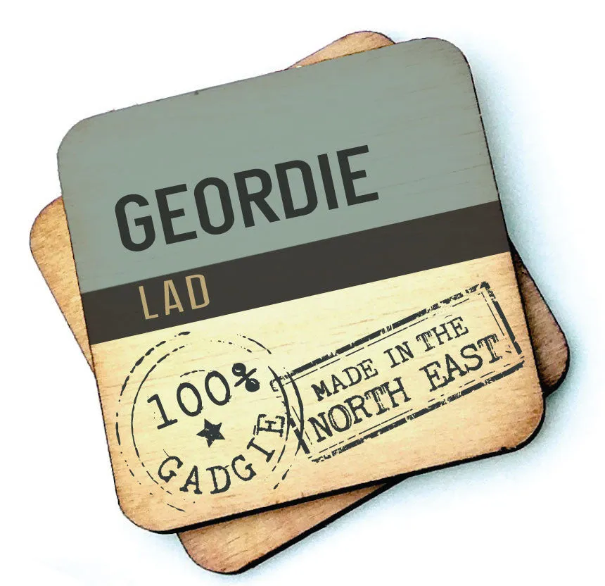 Geordie Lad - Rustic Wooden Coaster - RWC1