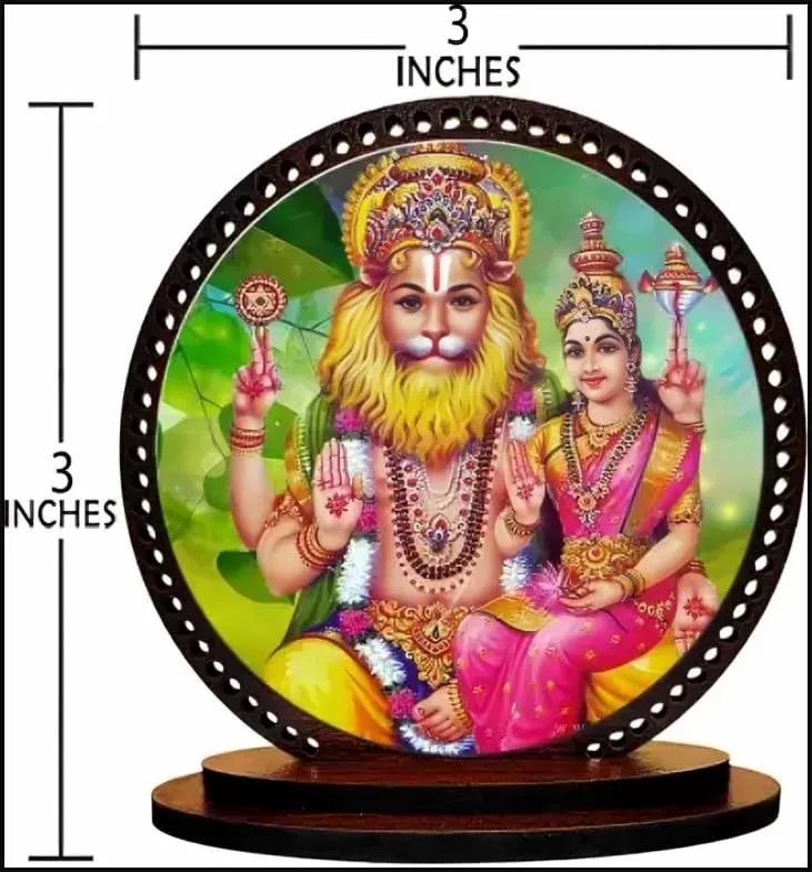 Giftlab Lord Narasimha Dashboard Idol for Car and Home Decorative Showpiece. (Lord Narashima #01)