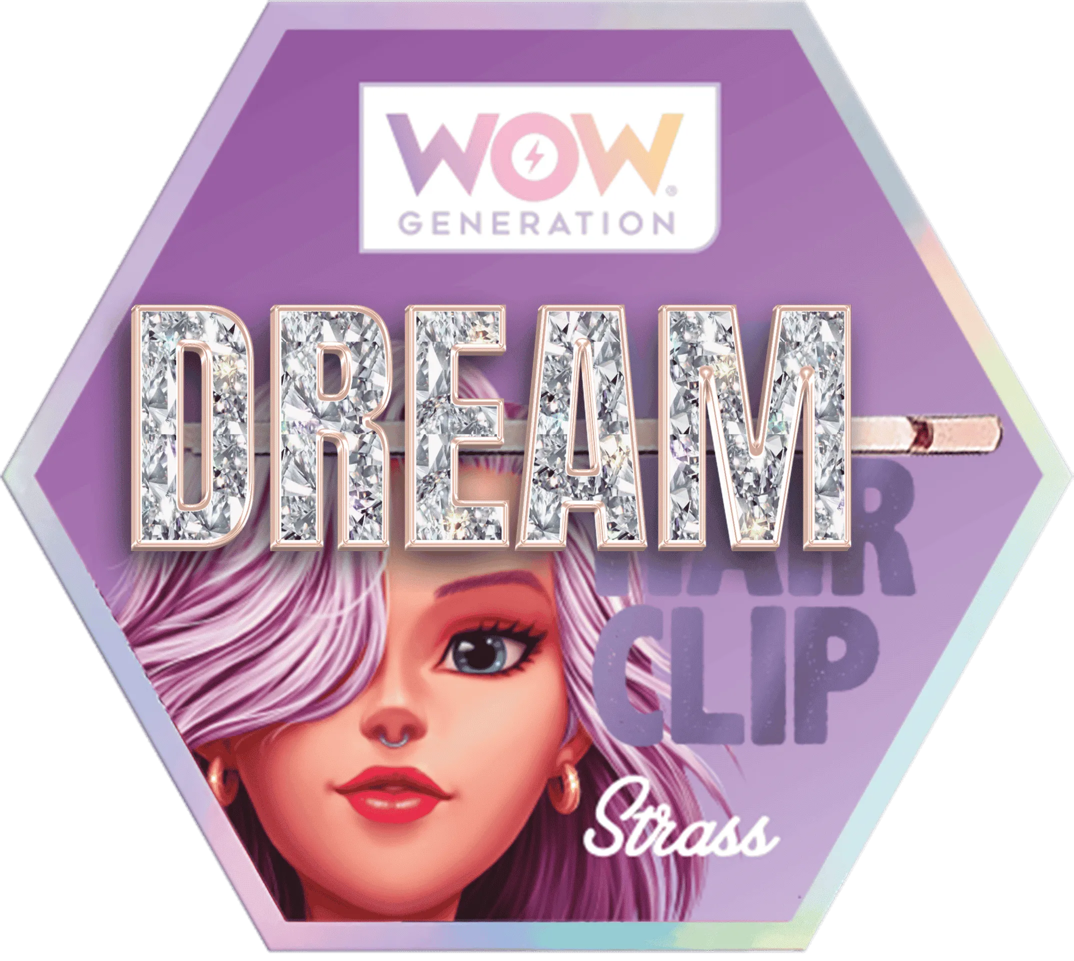 Glitter Hair Pins With Message In Cdu Wow Generation