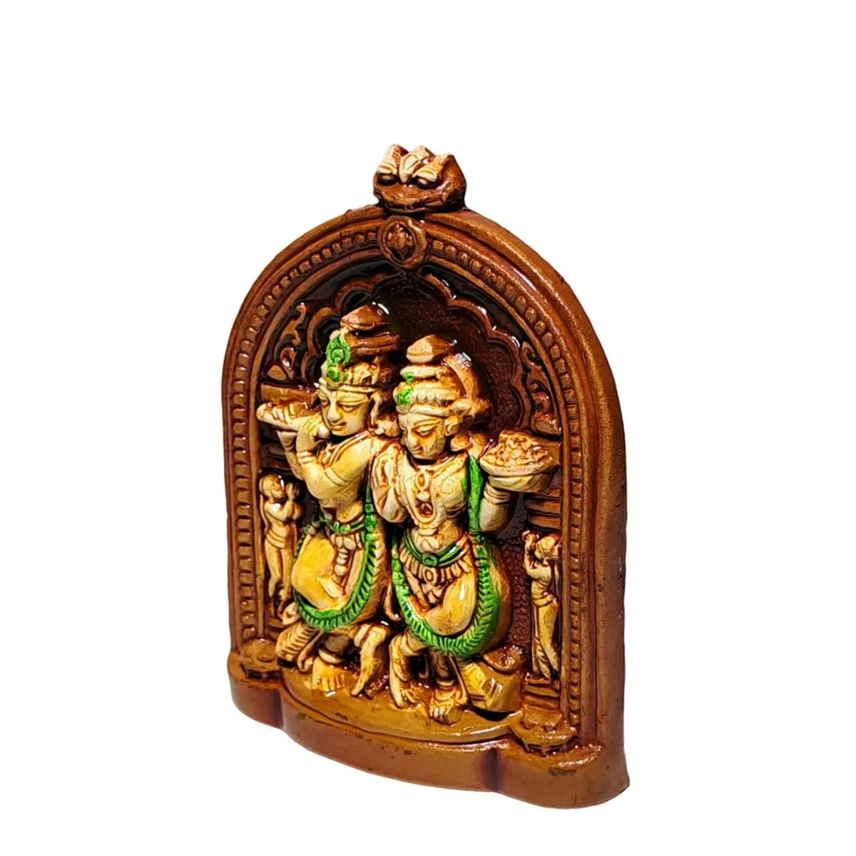 Handpainted Terracotta Radha Krishna Miniature - Divine Home Decor