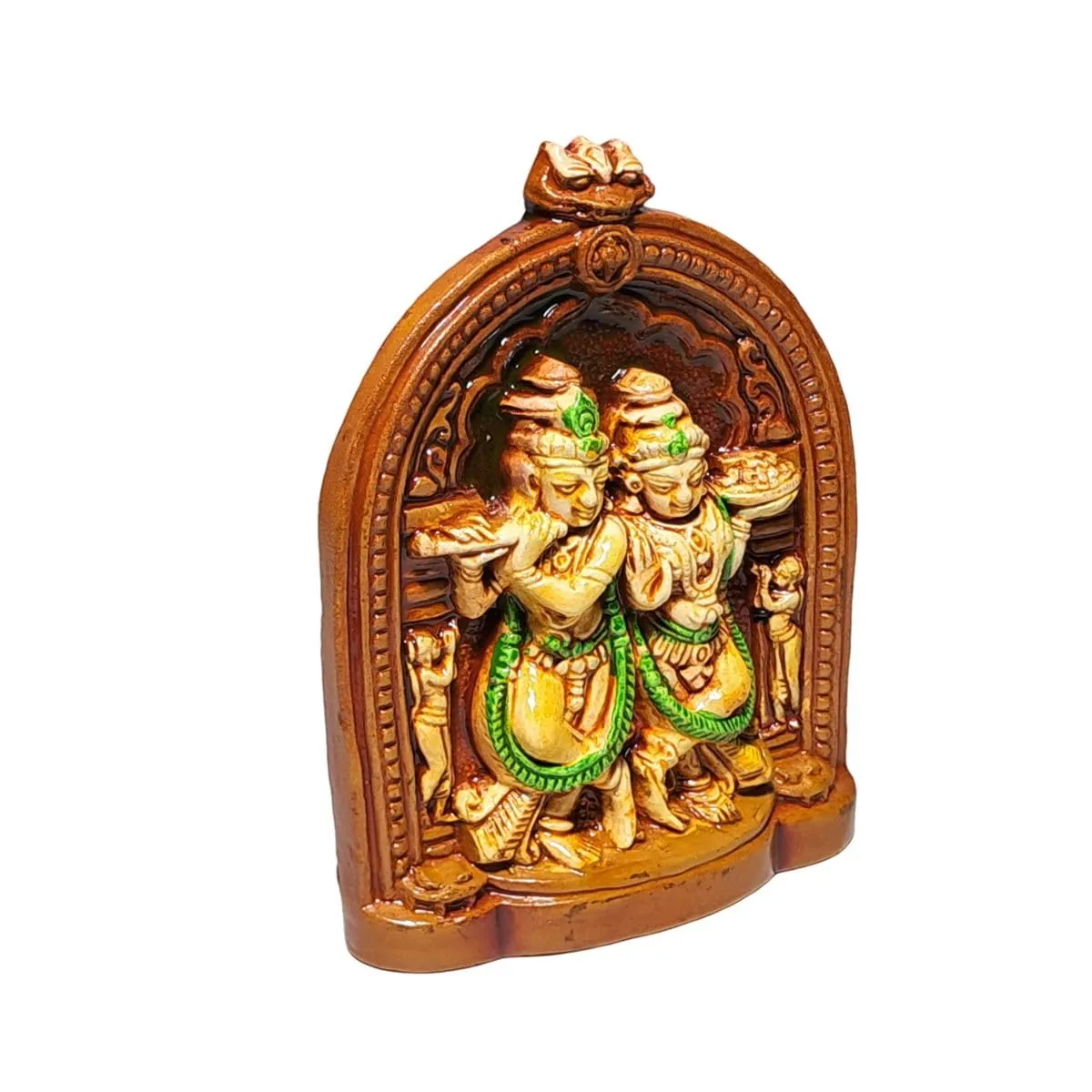 Handpainted Terracotta Radha Krishna Miniature - Divine Home Decor