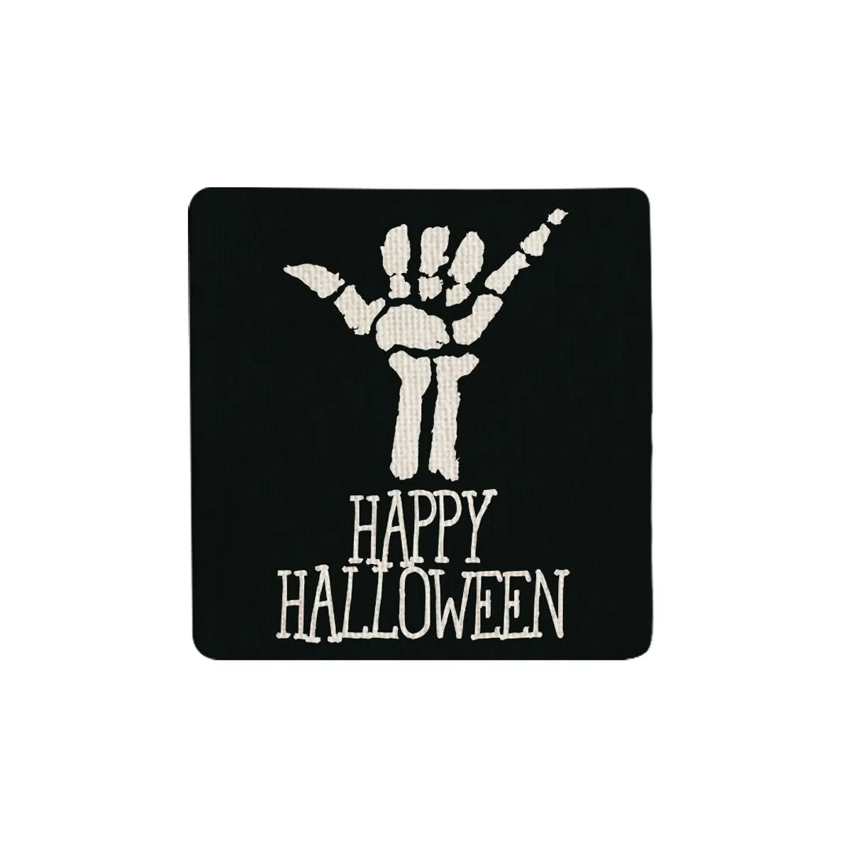 Happy Halloween Shaka Fabric Coaster