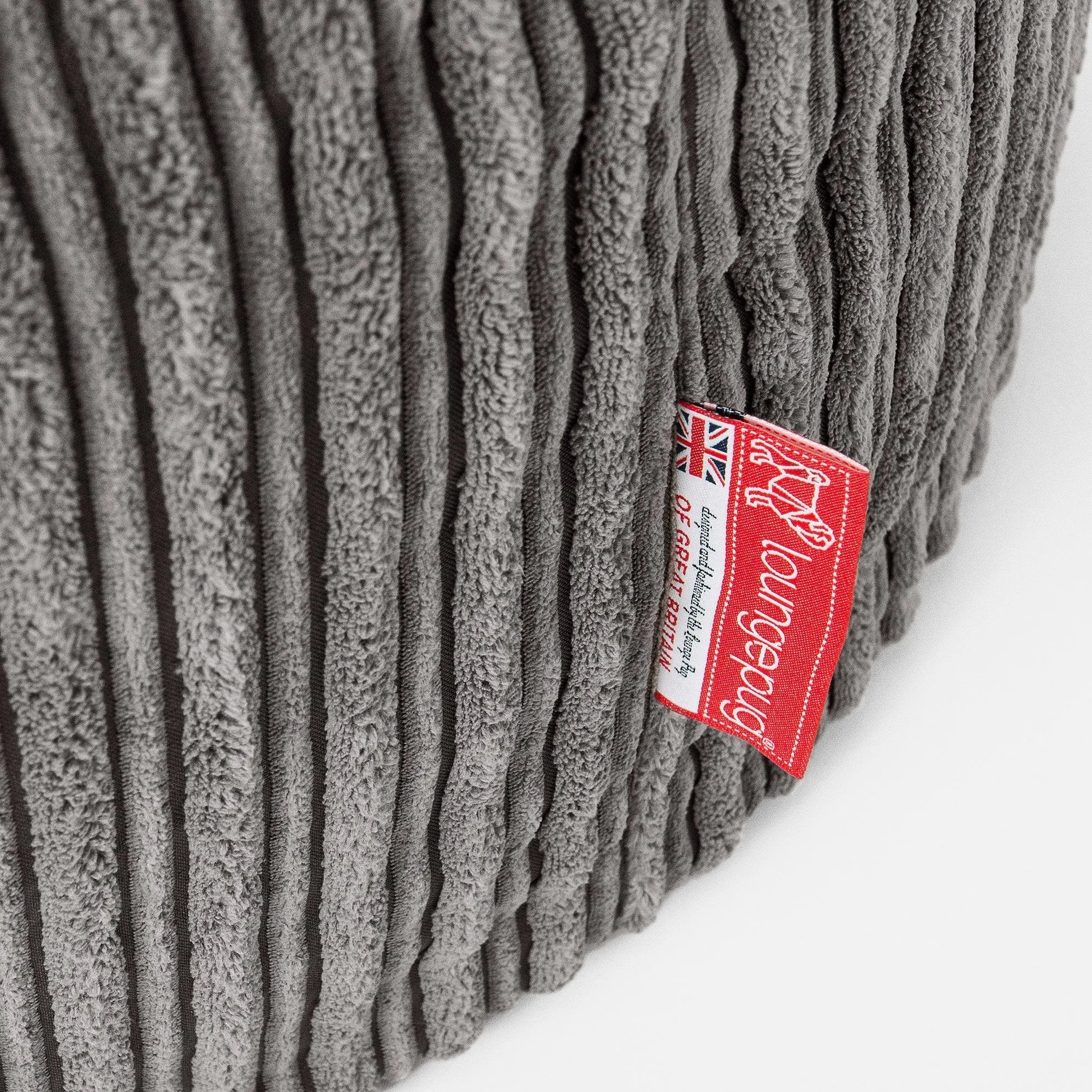 High Back Support Cuddle Cushion - Cord Graphite Grey