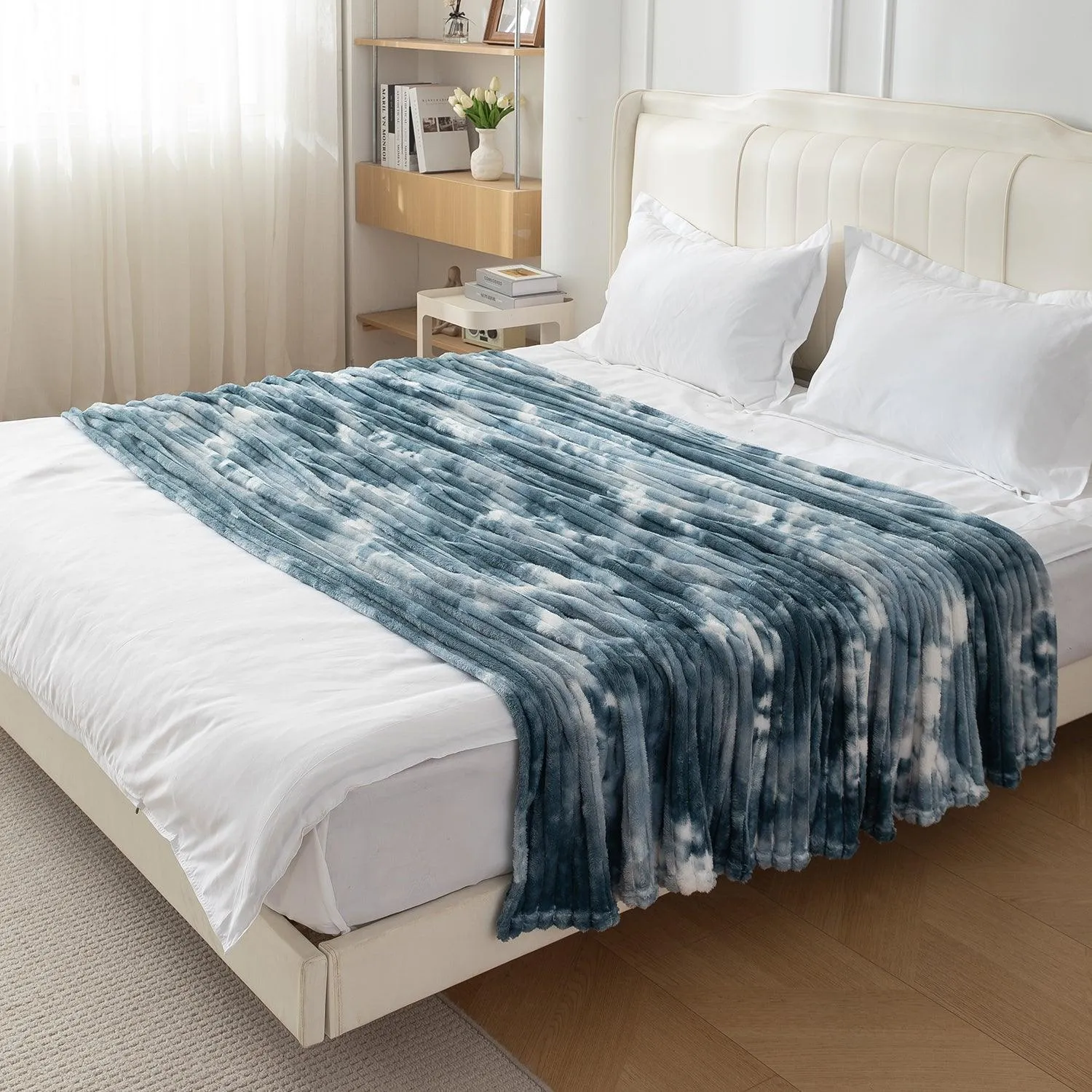 HOKIPO Gradient AC Blanket Double Bed Queen, 200x230 cm / 6.5x7.5 feet, Teal