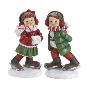 Holly & Noel Skating Figurines