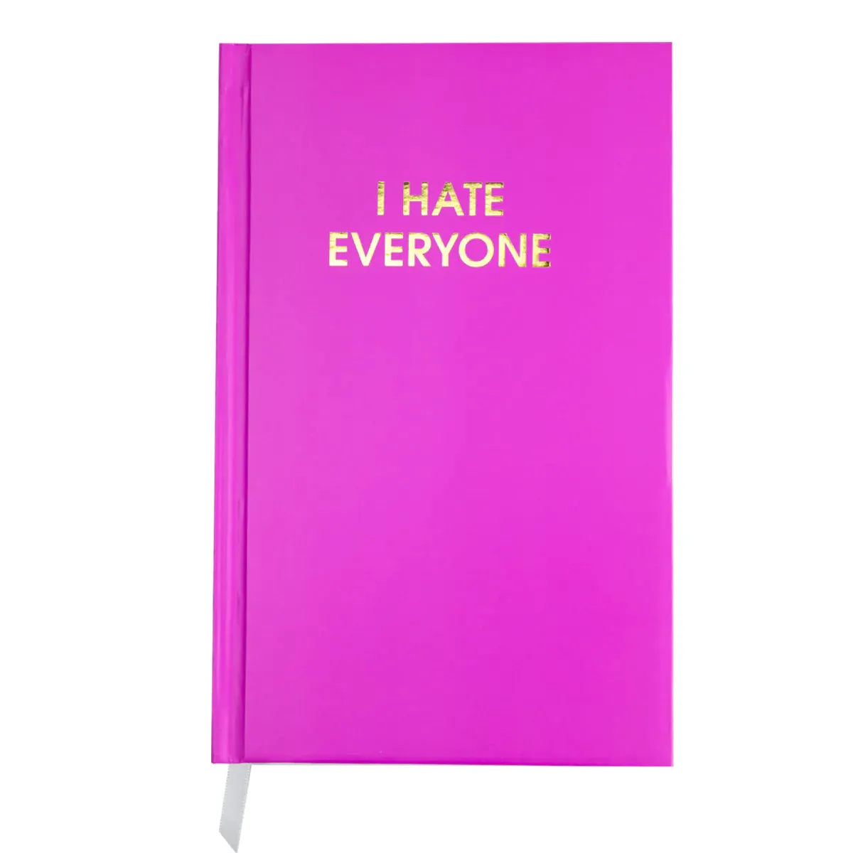 'I Hate Everyone' Orchid Hardcover Journal