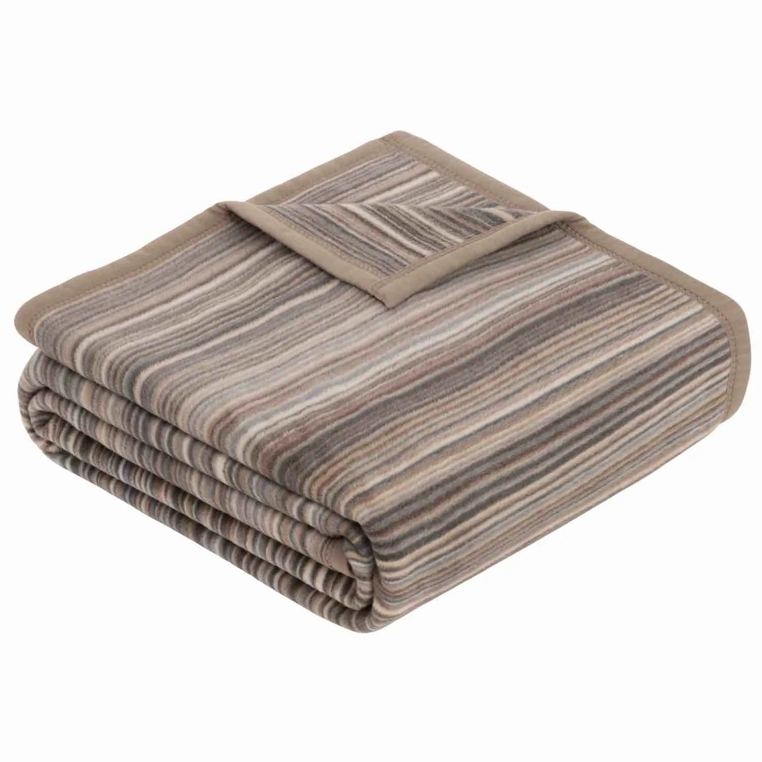 Ibena Malang Luxury Blanket - Brown Stripe