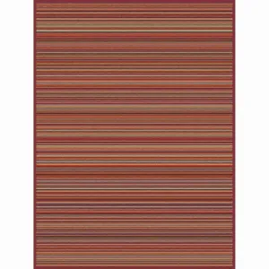 Ibena Malang Luxury Blanket - Burgundy Stripe